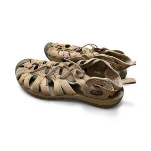 Retro Keen Beige Whisper Hiking Sandals size 8
